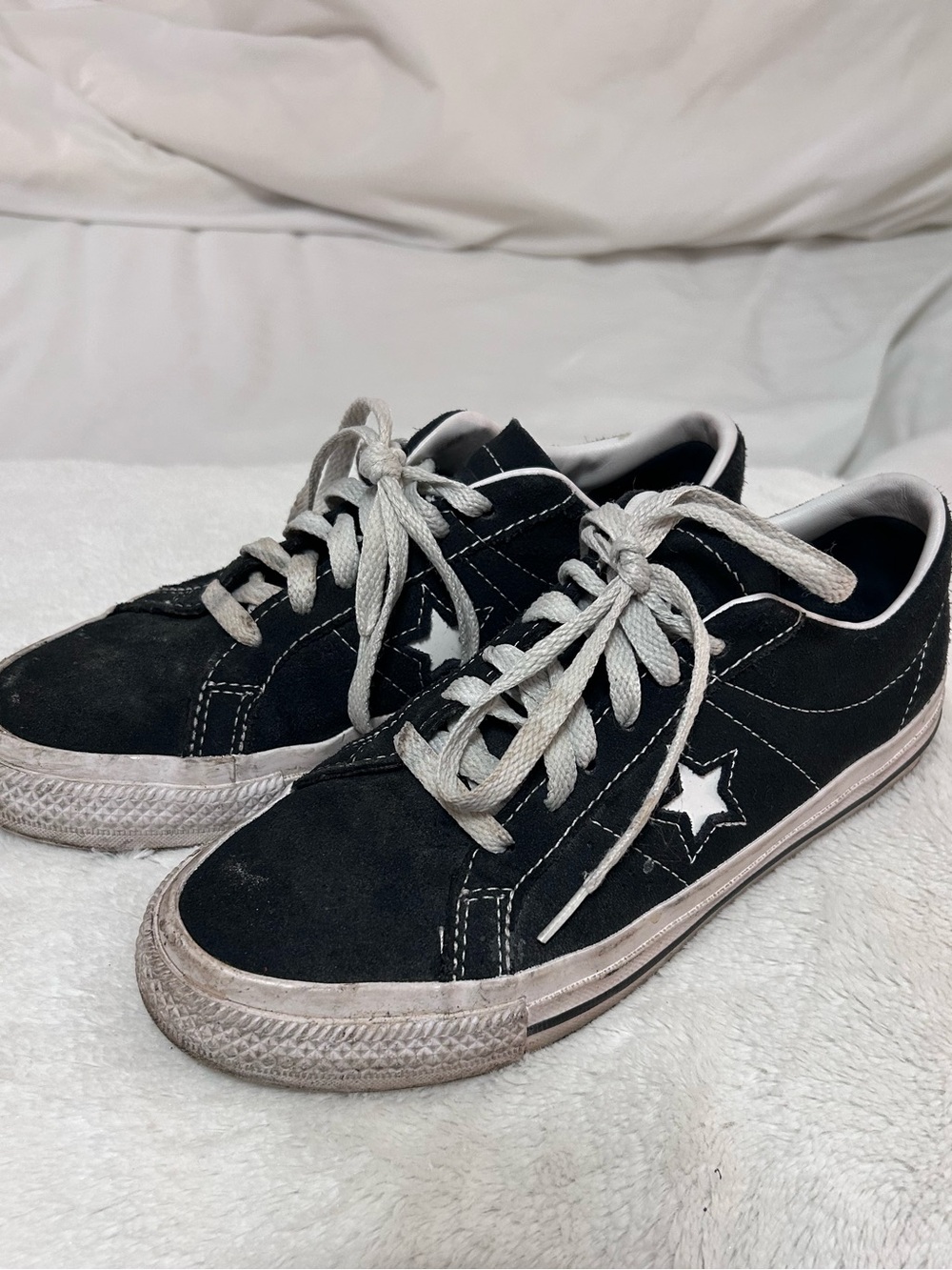 Converse Black Suede Star Low-Top Sneakers
